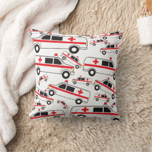 Ambulance Pattern Cushion