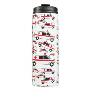 Ambulance Pattern Thermal Tumbler