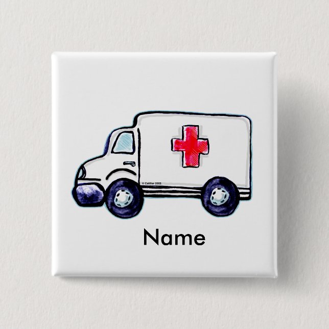 Ambulance square pin (Front)