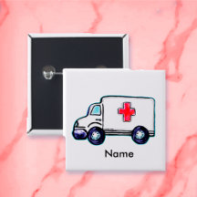 Ambulance square pin