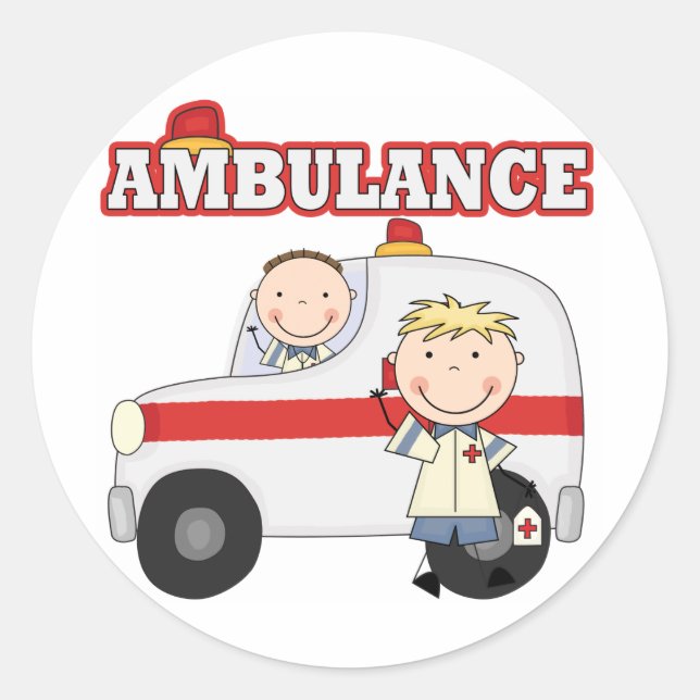 Ambulance T-shirts and Gifts Classic Round Sticker (Front)