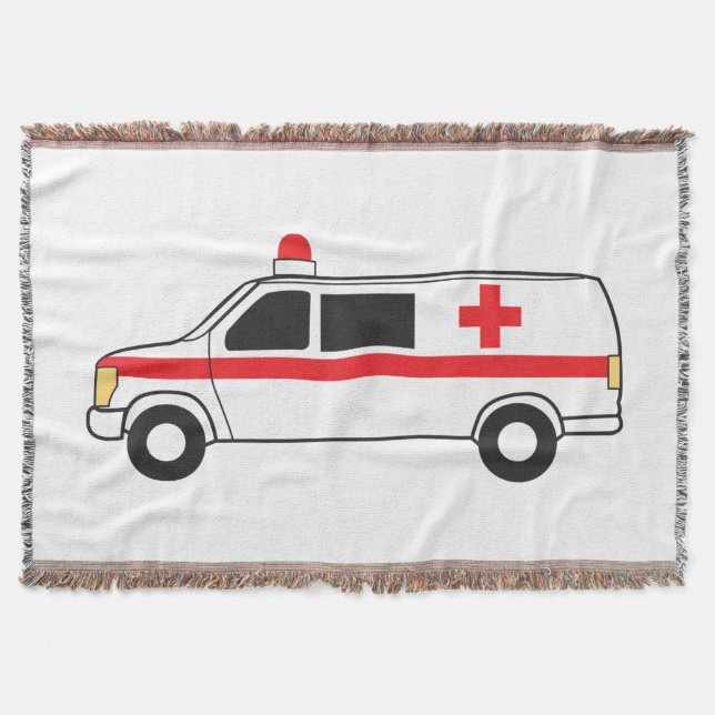 Ambulance Throw Blanket (Front)