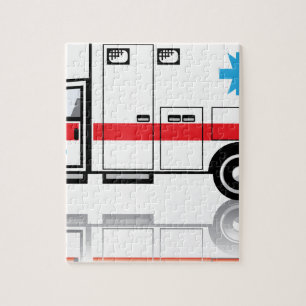 Ambulance vector jigsaw puzzle