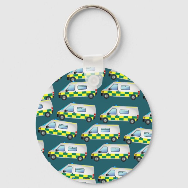 Ambulance Wallpaper Key Ring (Front)