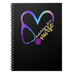 Ambulatory Care Nurse Watercolglitter Love Heart S Notebook