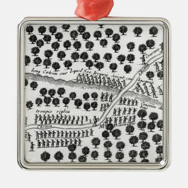 Ambush of the Iroquois Metal Ornament (Front)