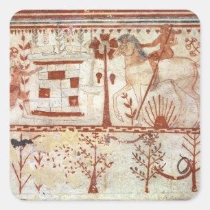 Ambush of the Trojan Prince Troilus Square Sticker