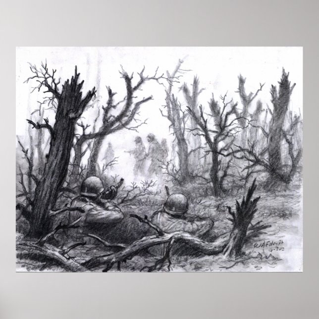 Ambush on a german patrol poster (Front)