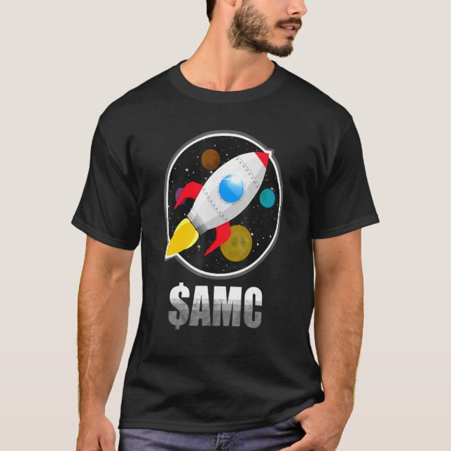 Amc Go Till The Moon   Wsb Stocnk Market Invest Am T-Shirt (Front)