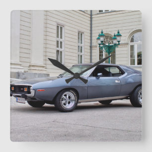 AMC Javelin SST 1974 Square Wall Clock