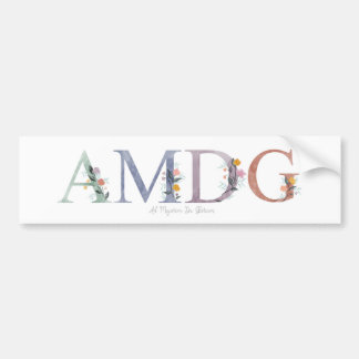 AMDG Catholic Bumper Sticker