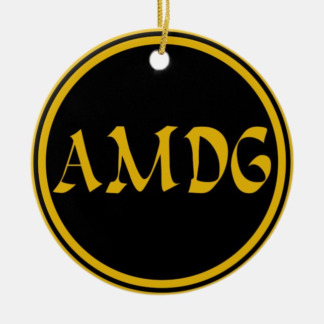 AMDG CERAMIC ORNAMENT (Front)
