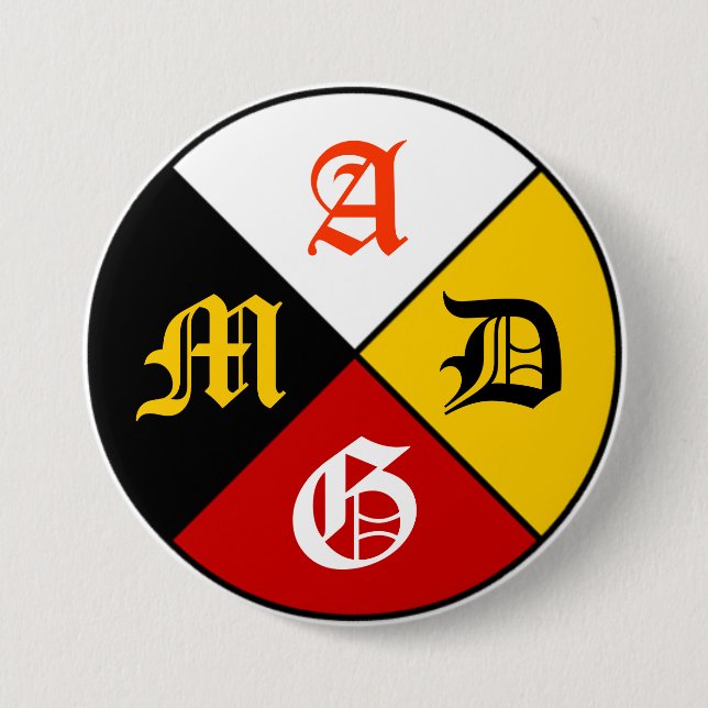 AMDG Medicine Wheel Button (Front)