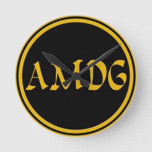 AMDG ROUND CLOCK