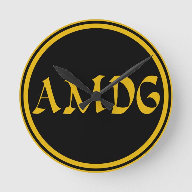 AMDG ROUND CLOCK (Front)