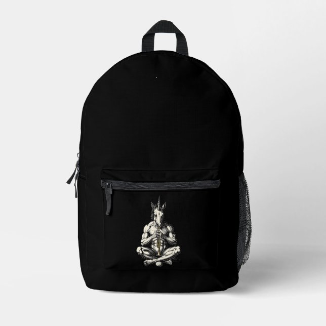 Amduscias The Silence Is Deafening Printed Backpack (Front)