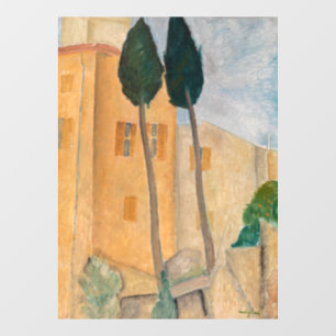 Amedeo Modigliani - Cypresses and Houses at Cagnes