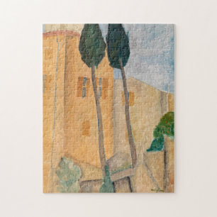 Amedeo Modigliani - Cypresses and Houses at Cagnes Jigsaw Puzzle