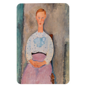 Amedeo Modigliani - Girl with a Polka-Dot Blouse Magnet