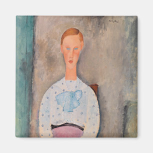 Amedeo Modigliani - Girl with a Polka-Dot Blouse Magnet