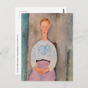 Amedeo Modigliani - Girl with a Polka-Dot Blouse Postcard