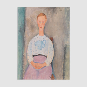 Amedeo Modigliani - Girl with a Polka-Dot Blouse Tissue Paper