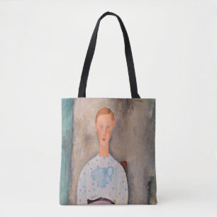 Amedeo Modigliani - Girl with a Polka-Dot Blouse Tote Bag