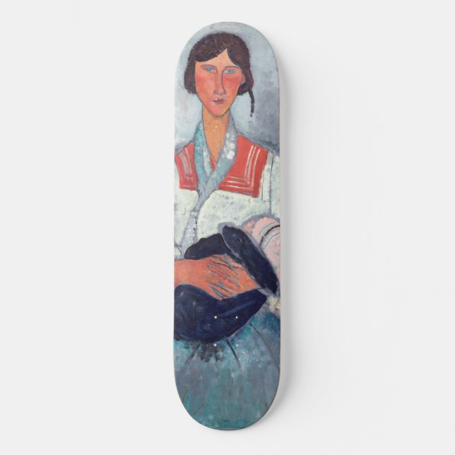 Amedeo Modigliani - Gypsy Woman with Baby Skateboard (Front)