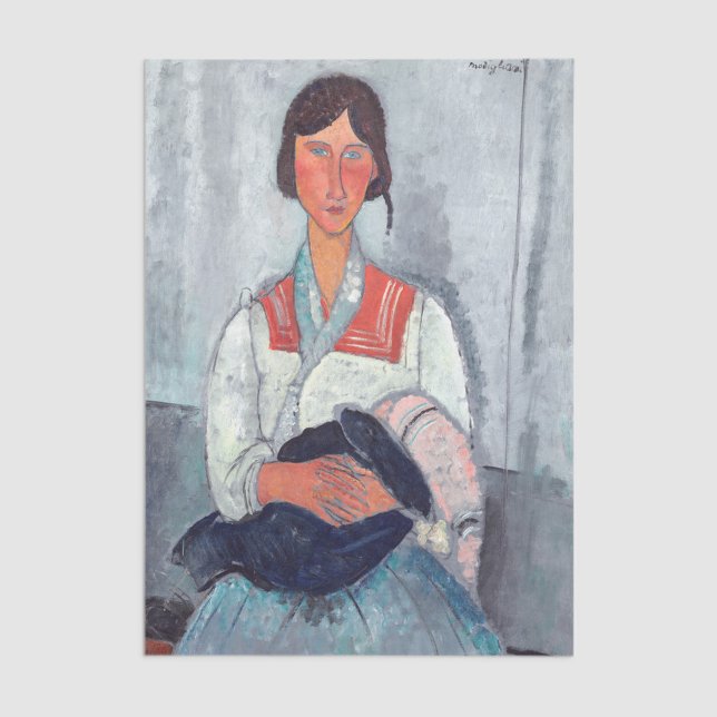 Amedeo Modigliani - Gypsy Woman with Baby Tissue Paper (Creator Uploaded)