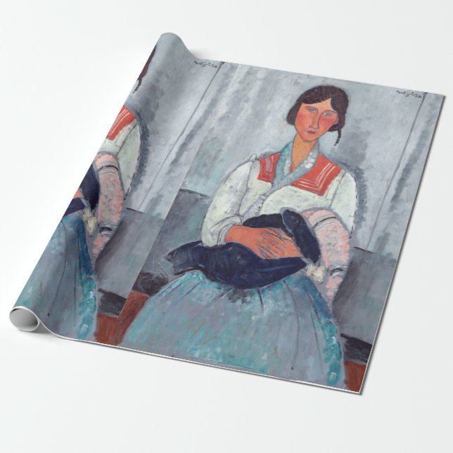 Amedeo Modigliani - Gypsy Woman with Baby Wrapping Paper (Unrolled)
