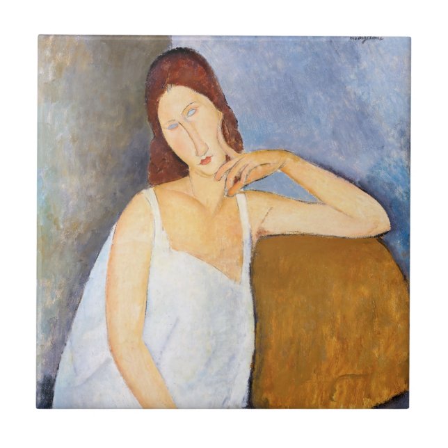 Amedeo Modigliani - Jeanne Hebuterne Ceramic Tile (Front)
