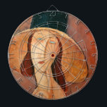 Amedeo Modigliani - Jeanne Hebuterne in Large Hat Dartboard<br><div class="desc">Portrait of Jeanne Hebuterne in a Large Hat / Jeanne Hebuterne au grand chapeau - Amedeo Modigliani,  Oil on Canvas,  1918</div>