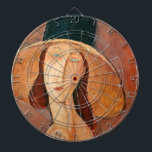 Amedeo Modigliani - Jeanne Hebuterne in Large Hat Dartboard<br><div class="desc">Portrait of Jeanne Hebuterne in a Large Hat / Jeanne Hebuterne au grand chapeau - Amedeo Modigliani,  Oil on Canvas,  1918</div>