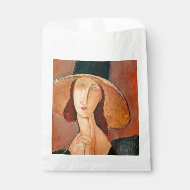 Amedeo Modigliani - Jeanne Hebuterne in Large Hat Favour Bag (Front)