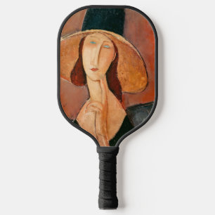 Amedeo Modigliani - Jeanne Hebuterne in Large Hat Pickleball Paddle