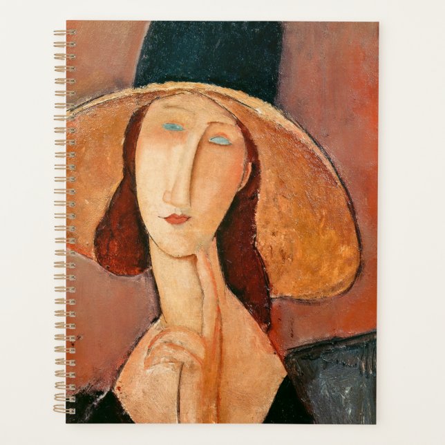 Amedeo Modigliani - Jeanne Hebuterne in Large Hat Planner (Front)