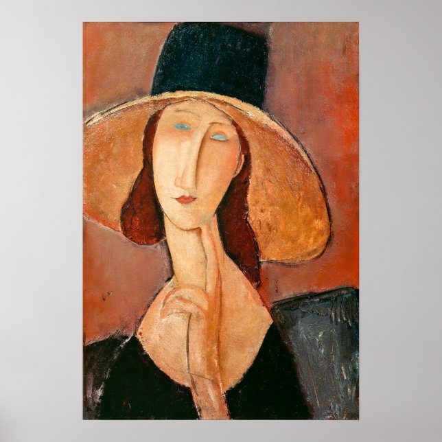 Amedeo Modigliani - Jeanne Hebuterne in Large Hat Poster (Front)