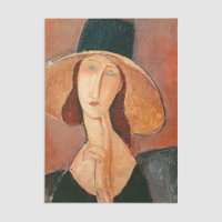Amedeo Modigliani - Jeanne Hebuterne in Large Hat
