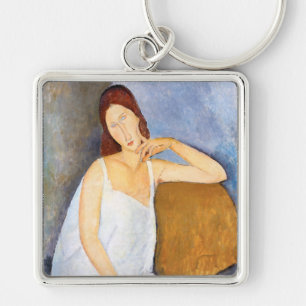 Amedeo Modigliani - Jeanne Hebuterne Key Ring
