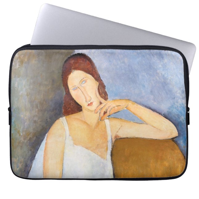Amedeo Modigliani - Jeanne Hebuterne Laptop Sleeve (Front)
