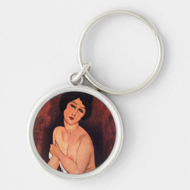 Amedeo Modigliani Large Seated Woman Key Ring (Front)