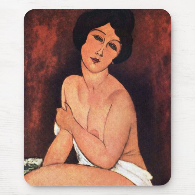 Amedeo Modigliani Large Seated Woman Mouse Pad (Front)