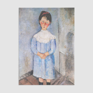 Amedeo Modigliani - Little Girl in Blue Tissue Paper