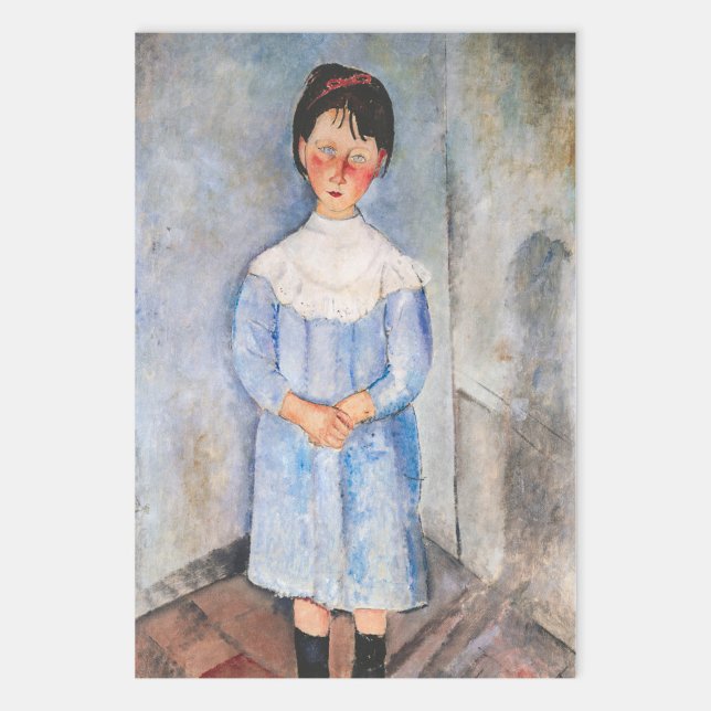 Amedeo Modigliani - Little Girl in Blue Wrapping Paper Sheet (Creator Uploaded)