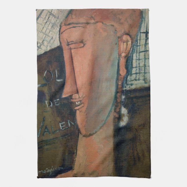 Amedeo Modigliani - Lola de Valence Tea Towel (Vertical)