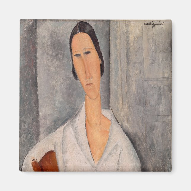 Amedeo Modigliani - Madame Hanka Zborowska Leaning Magnet (Front)
