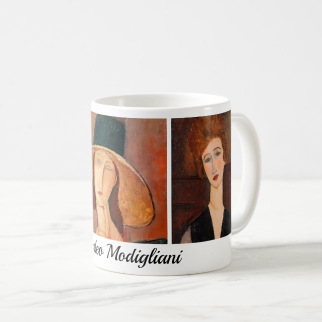 Amedeo Modigliani - Masterpieces Collage Coffee Mug (Front Right)