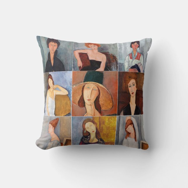 Amedeo Modigliani - Masterpieces Collage Cushion (Front)