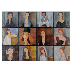 Amedeo Modigliani - Masterpieces Collage Cutting Board