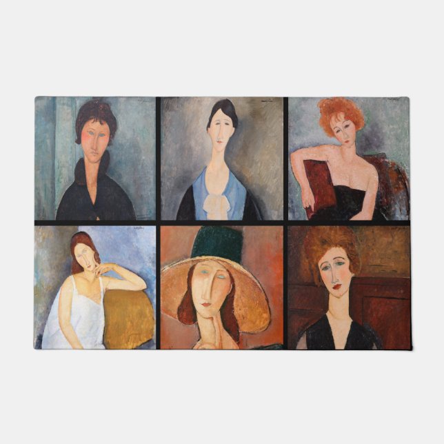 Amedeo Modigliani - Masterpieces Collage Doormat (Front)